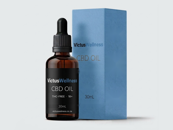 VictusWellness CBD Oil Drops, 30 ml dropper bottle with blue box