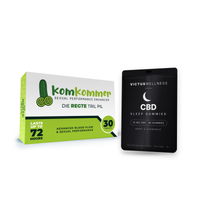 The Night Set: KomKommer and CBD Sleep Gummies, front